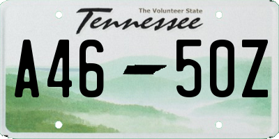 TN license plate A4650Z