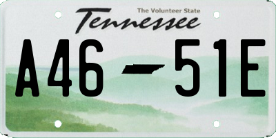 TN license plate A4651E