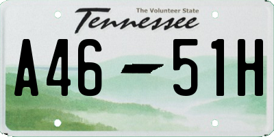 TN license plate A4651H