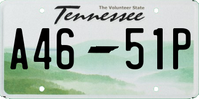 TN license plate A4651P