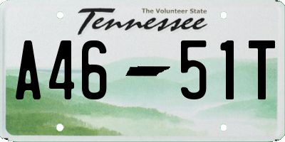 TN license plate A4651T