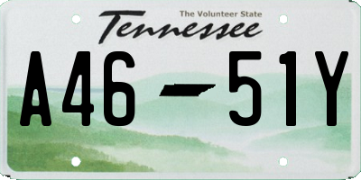 TN license plate A4651Y