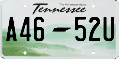 TN license plate A4652U
