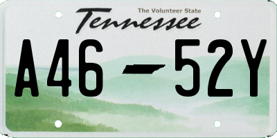 TN license plate A4652Y