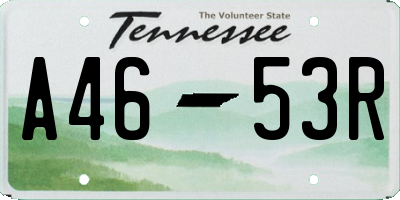 TN license plate A4653R