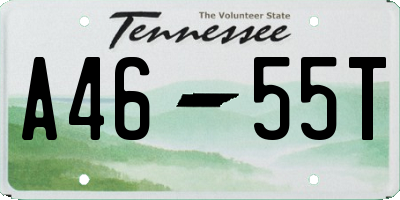 TN license plate A4655T