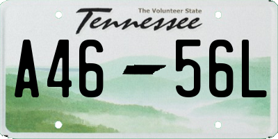 TN license plate A4656L