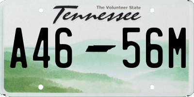 TN license plate A4656M