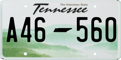 TN license plate A4656O