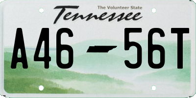 TN license plate A4656T