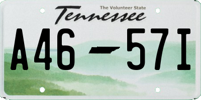 TN license plate A4657I