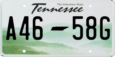 TN license plate A4658G