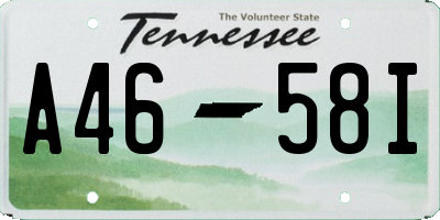 TN license plate A4658I