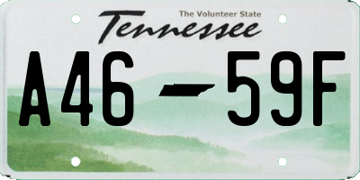 TN license plate A4659F