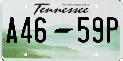 TN license plate A4659P