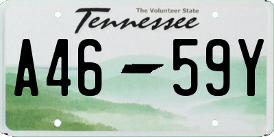 TN license plate A4659Y