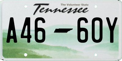 TN license plate A4660Y