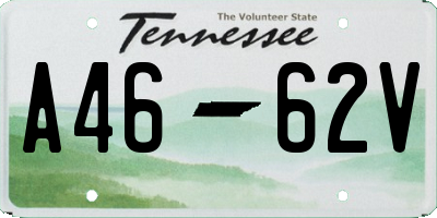 TN license plate A4662V