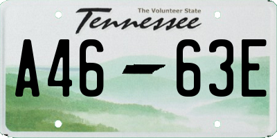 TN license plate A4663E