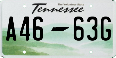 TN license plate A4663G