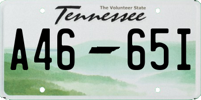 TN license plate A4665I