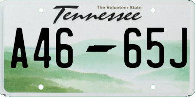 TN license plate A4665J