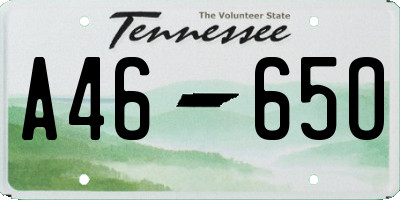 TN license plate A4665O