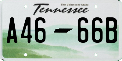 TN license plate A4666B