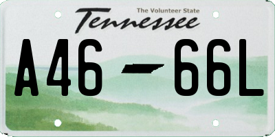 TN license plate A4666L