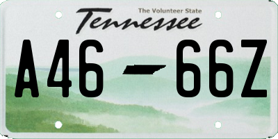 TN license plate A4666Z