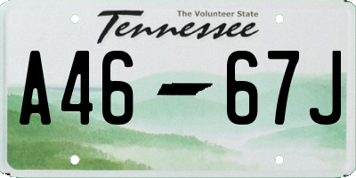 TN license plate A4667J