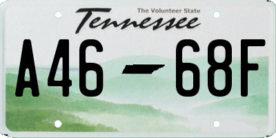 TN license plate A4668F