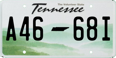 TN license plate A4668I