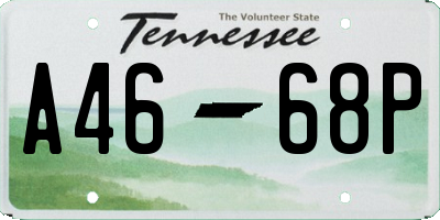 TN license plate A4668P