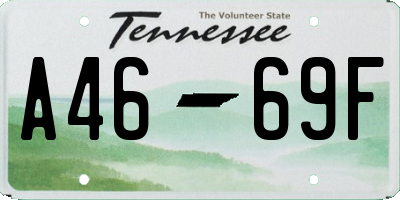 TN license plate A4669F