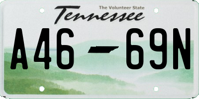 TN license plate A4669N