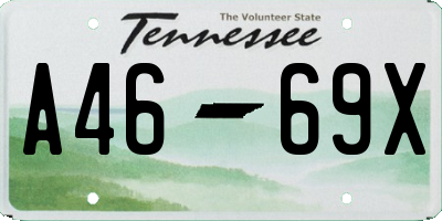 TN license plate A4669X