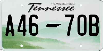 TN license plate A4670B