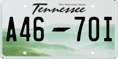 TN license plate A4670I