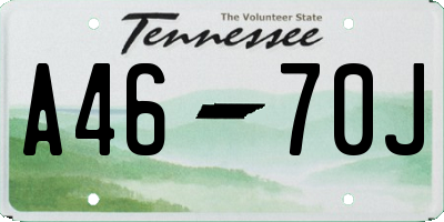 TN license plate A4670J
