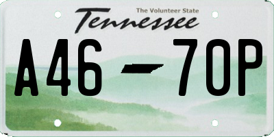 TN license plate A4670P