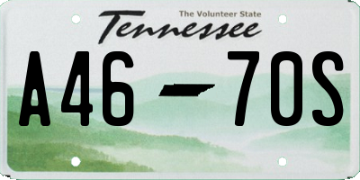 TN license plate A4670S
