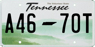 TN license plate A4670T