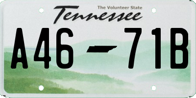 TN license plate A4671B