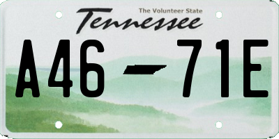 TN license plate A4671E
