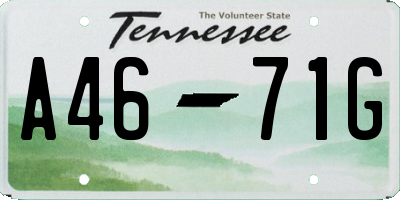 TN license plate A4671G