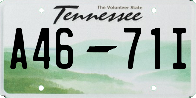 TN license plate A4671I