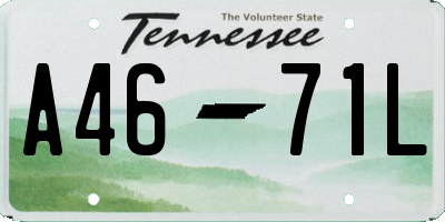 TN license plate A4671L