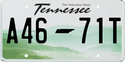 TN license plate A4671T