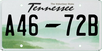 TN license plate A4672B